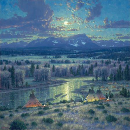 Night Watch Over Blackfoot River Camp